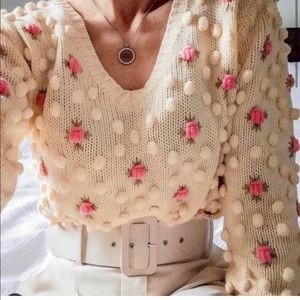 Zara embroidered sweater